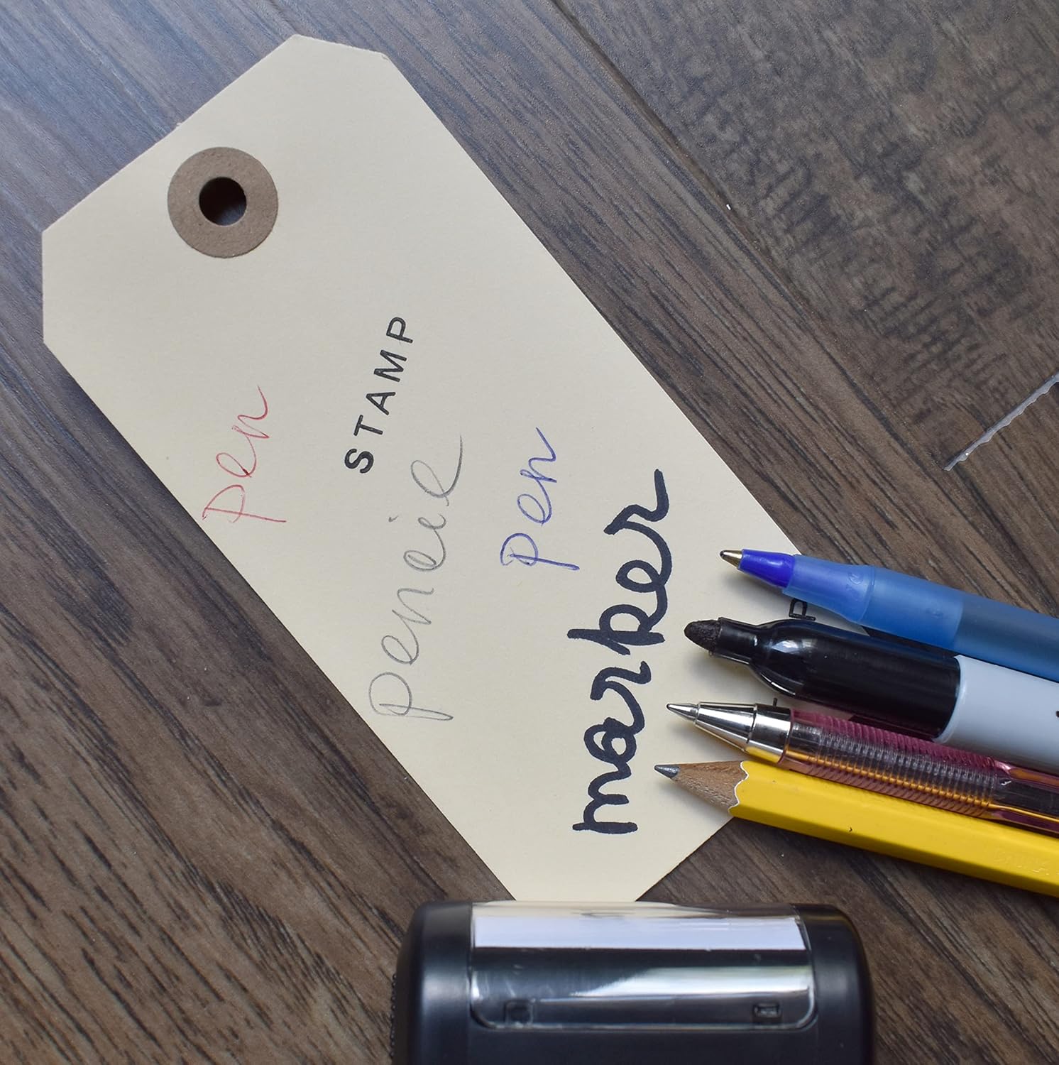 Label Tags with Wire Attached - 4 3/4" x 2 3/8" Box of 100 Blank Manila Tags with Reinforced Hole and Metal Wire Ties, Labels with Wire - Image 6