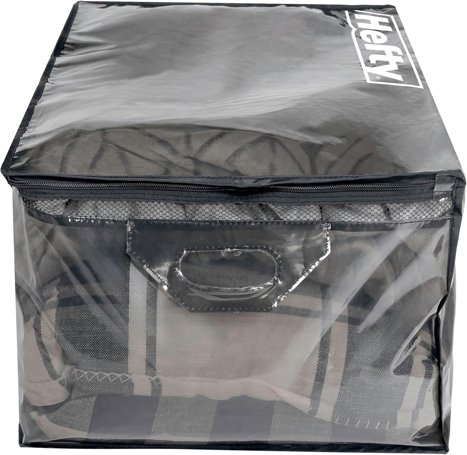 Hefty Storage Bags Extra Large Double Zipper Backpack, Heavy Duty Water Resistant Moving Totes with Shoulder Straps, Foldable Reusable Packing Organizers, 2 Pack (X-Large Black) - Image 7