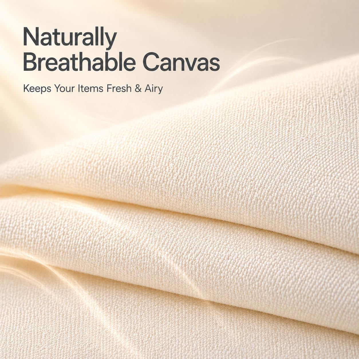 3-Pack Large Canvas Comforter Storage Bags for Clothes Sweater Clothes Organizer with Dual Zipper Three Carrying Handles for Blanket Closet Storage Container - Image 5
